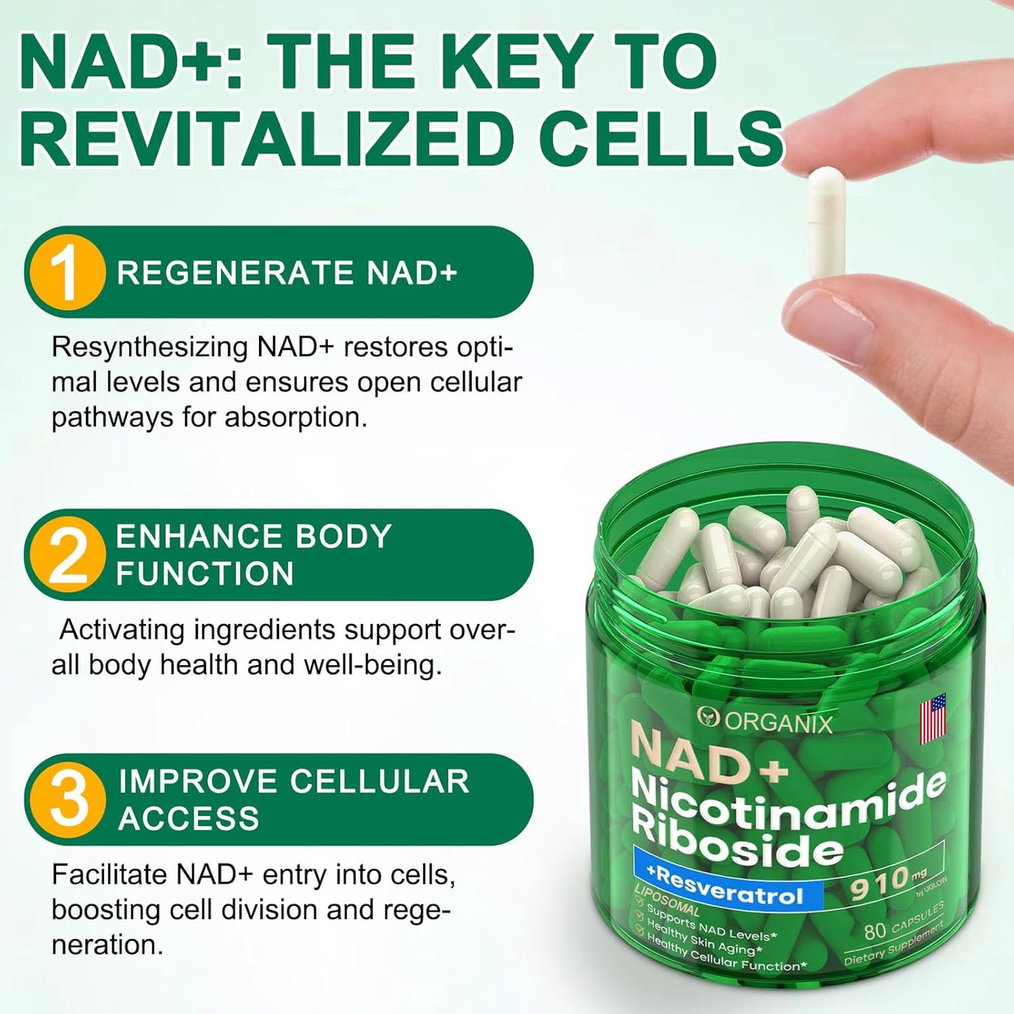 Buy 1 Get 1 Free - Organix™- NAD Aging Support NR910