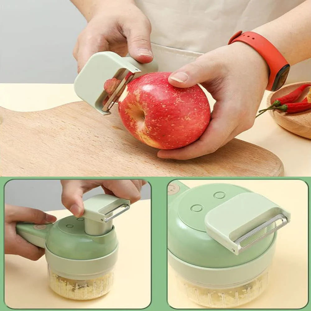 Slicier - 4 in 1 Portable Electric Vegetable Cutter Set