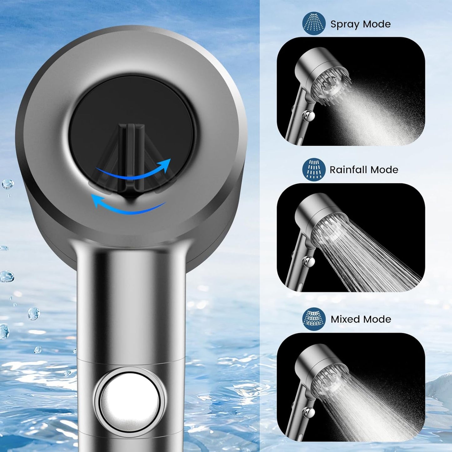 UGLOW™ - Filter Booster Shower Head