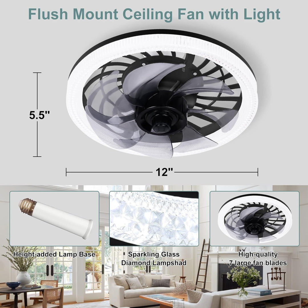 Ceiling Fan with Light and Remote